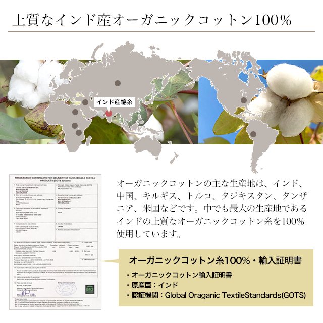 日本製 オーガニックコットン ガーゼ 枕カバー アトピー協会推薦品 43×63cm枕用