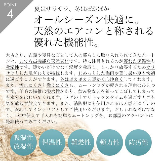 ムートンラグ  一匹物長毛ピースラグ ムートン 60×90cm リアルファー 高級天然ムートン おしゃれ キャンプ ペット用に